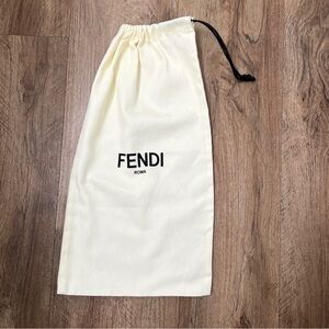 Fendi Roma Drawstring Dust Bag Travel‎ Bag Beige 9” X 17.5”